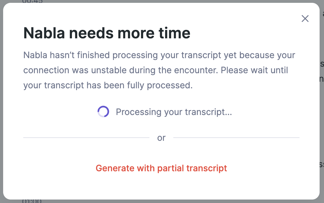 Transcription network resilience example catching up period